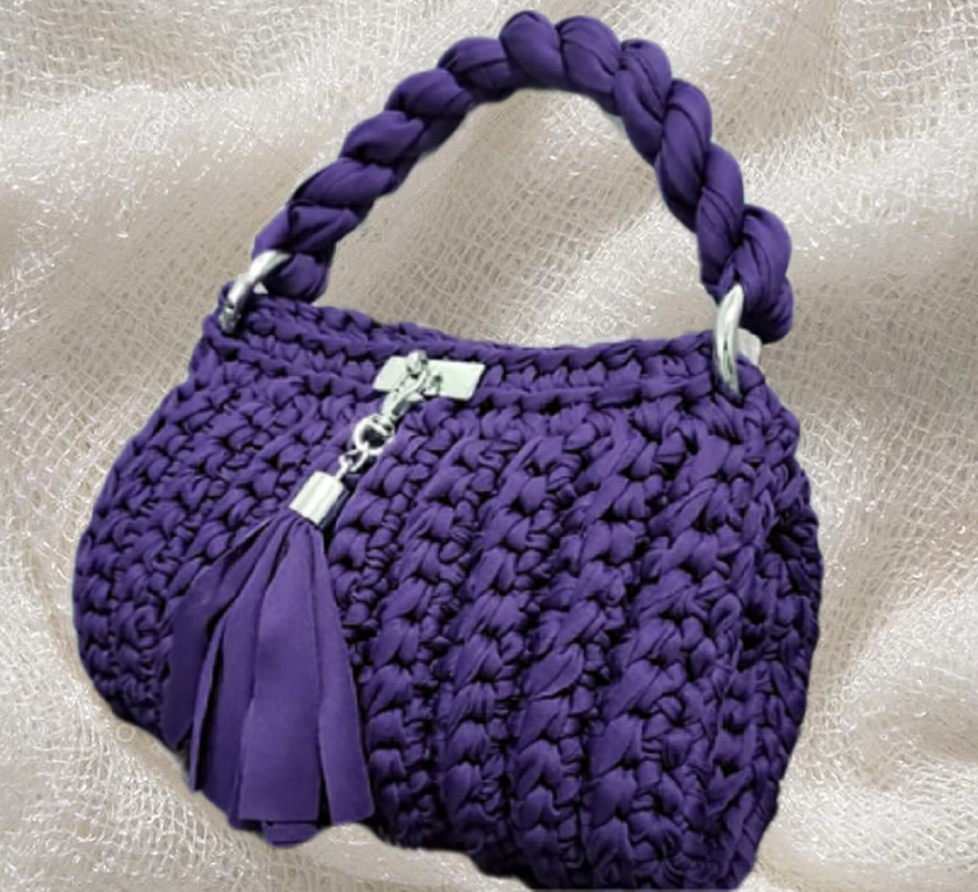 Crochet Handbag Pattern Crochet T shirt Bag Pattern tote bag | Etsy