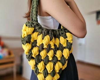 Crochet Macramé Bag Pattern PDF – DIY Crochet Tote, Beginner Crochet Tutorial, Step-by-Step Crochet Bag + Video Tutorial