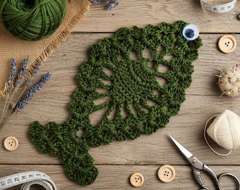 Crochet Fish Coaster Pattern: Beginner-Friendly PDF + Video Tutorial, Fun DIY Mug Rug, Handmade Kitchen Decor & Cute Gift (Digital Download)