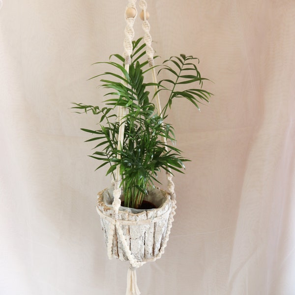 Makrama kwietnik/ kwietnik/ kwietnik wiszący/kwietnik makrama/macrame plant hanger/Hanging Planter/plant hanger/black plant hanger/boho home