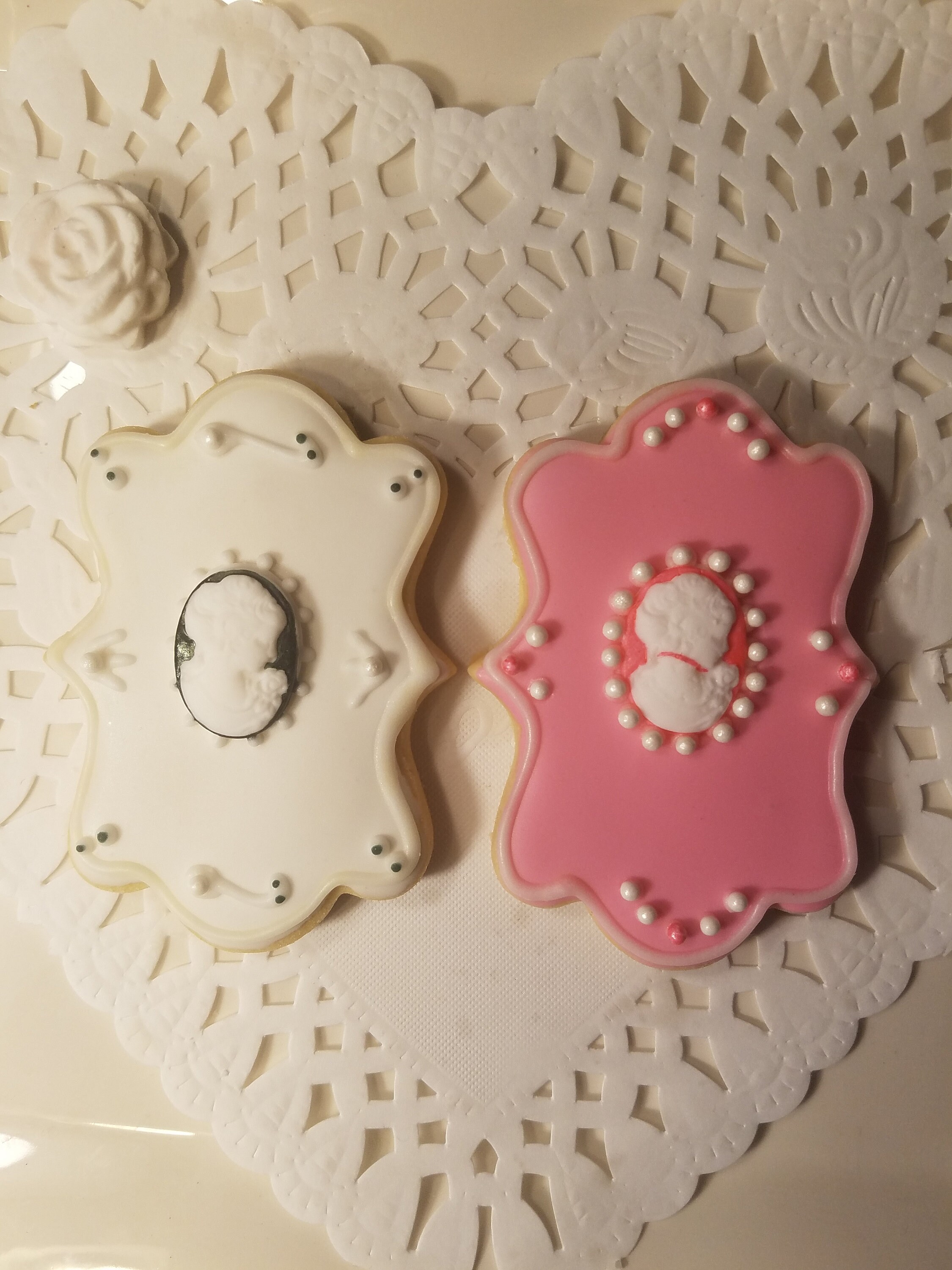 CAMEO decorated cookies3 cookies /BIRTHDAY Cookies /Gift for her