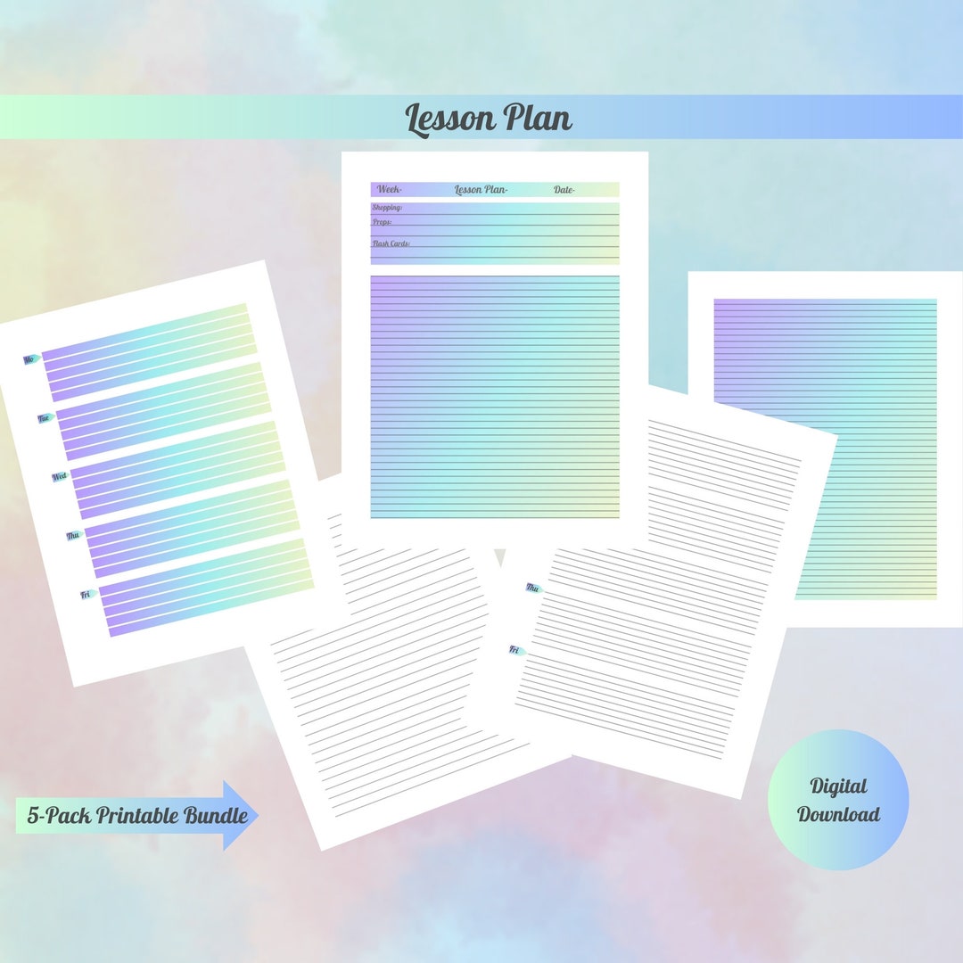 Printable Teacher Planner Homeschool Planner Template Etsy
