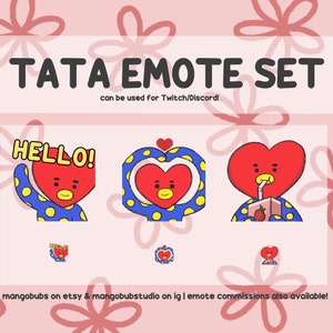 Conjunto de emoticones de Twitch de Alien de Corazón Rojo / Emoticones prediseñados / Emoticones de Discord / Emoticones Kpop