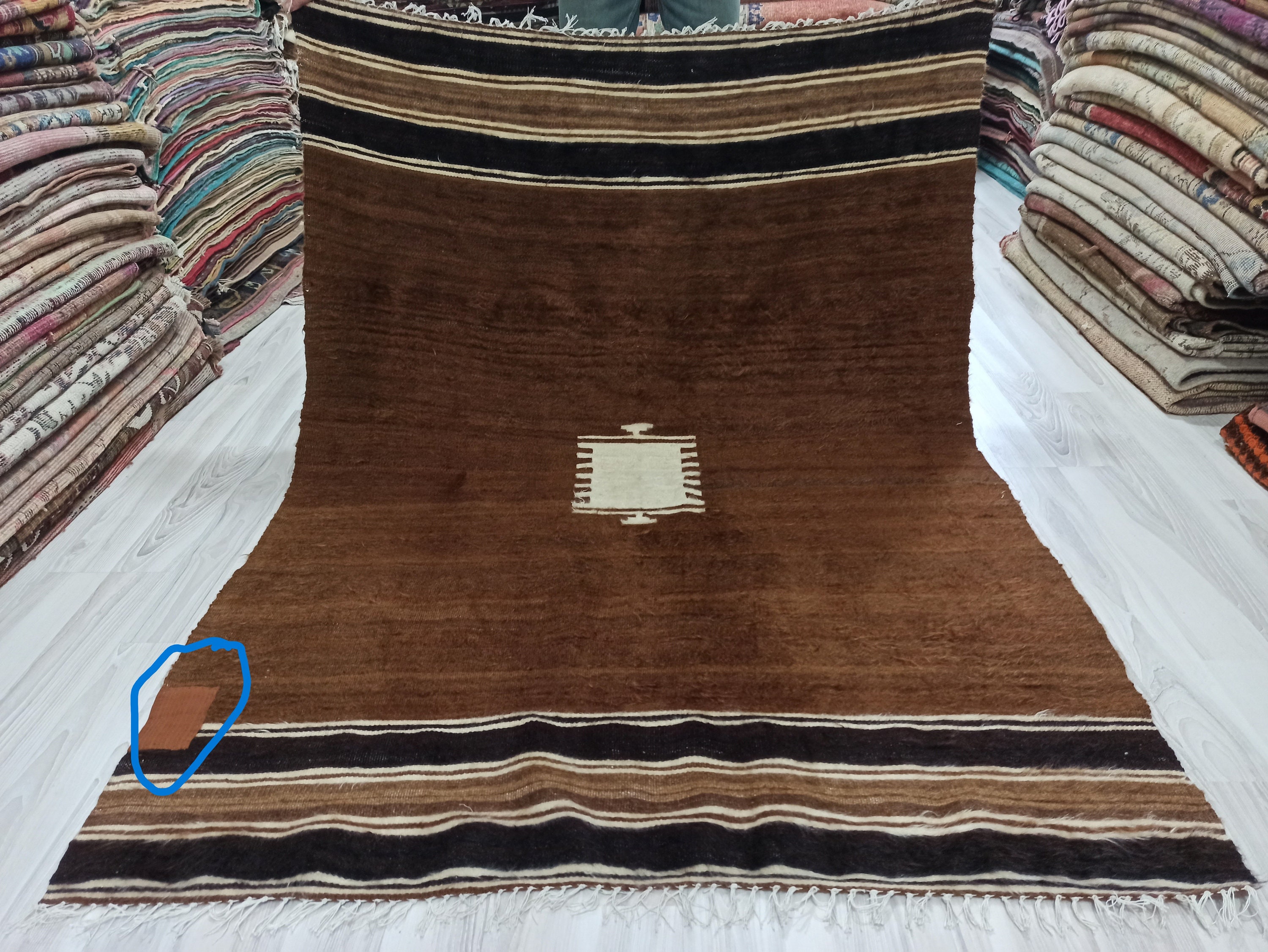 Vintage Goat Wool Blanket, Handmade Blanket Rug, Turkish Haired