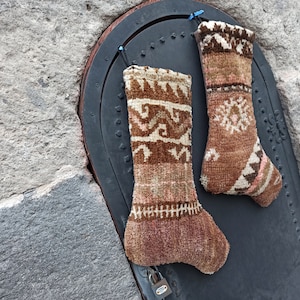 Twin Stocking, Excellent stockings , Kilim stocking, Pastel love socks, Christmas tree sock, Vintage, gifts him, Wall decor, Fireplace Socks