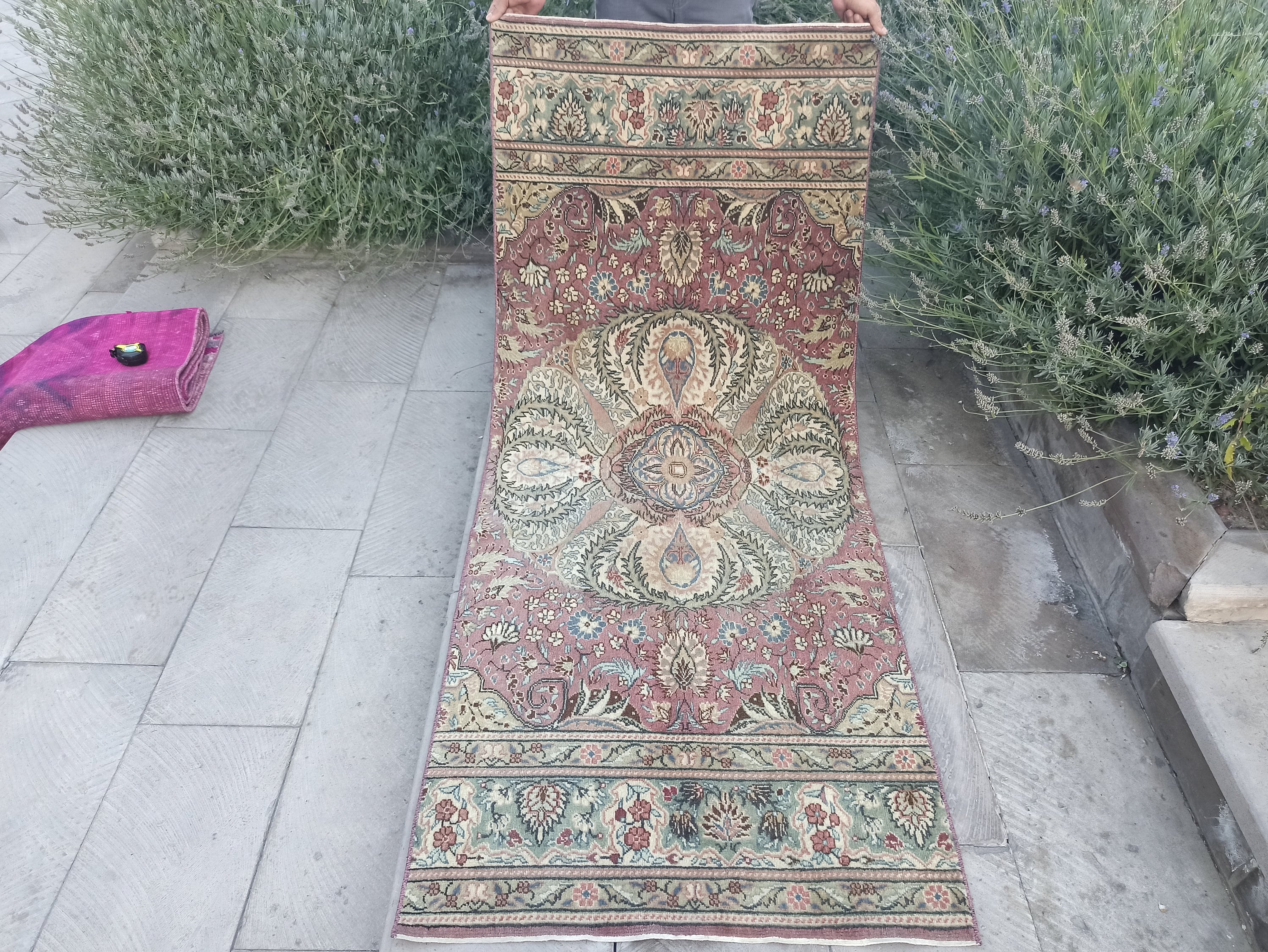 Vintage Kayseri Turkish Rug: Handmade Wool Anatolian Rug (2.9x6.7