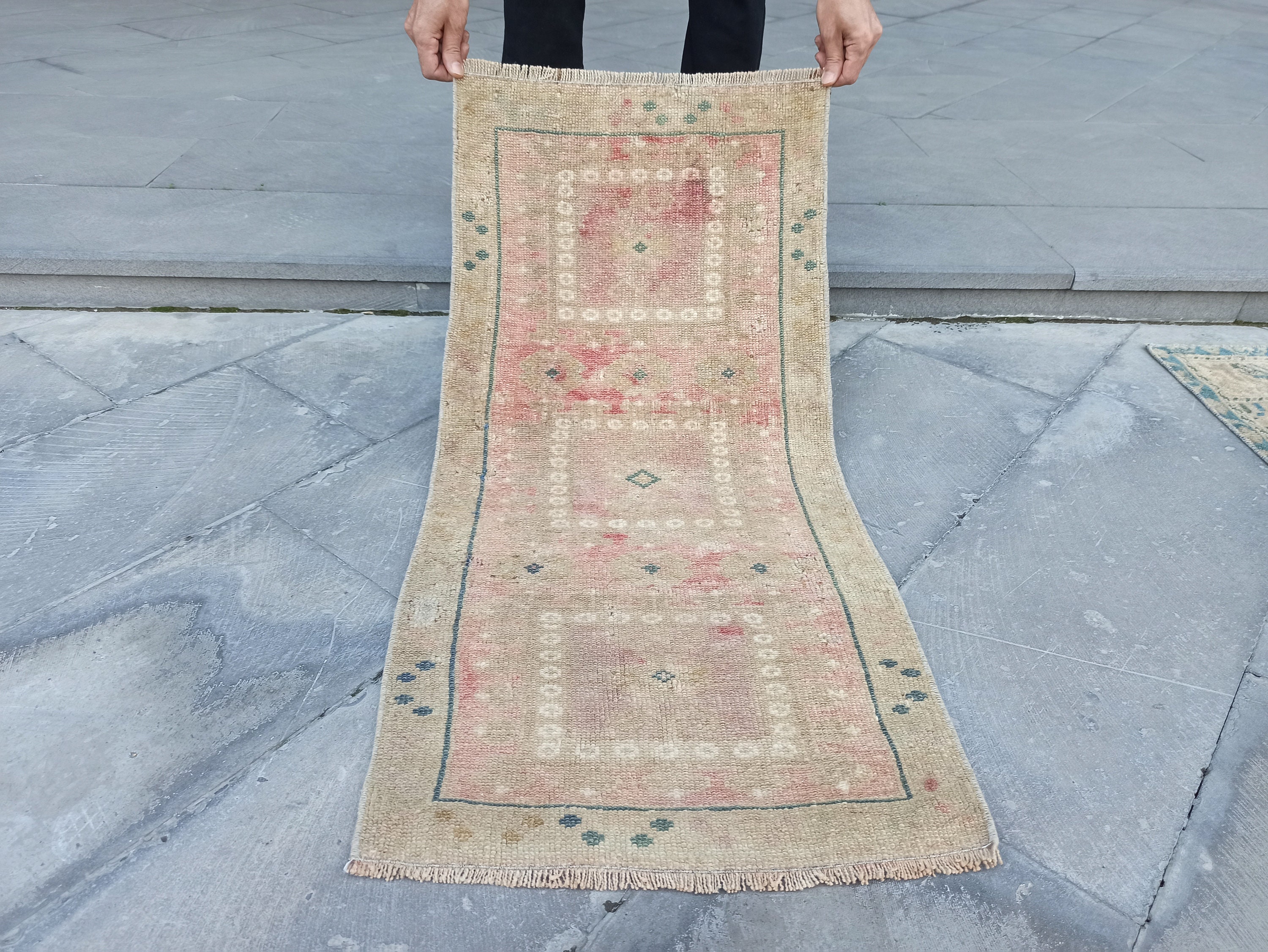 ヴィンテージトルコラグ 2x3：小さなウールファームハウスラグ - Etsy 日本