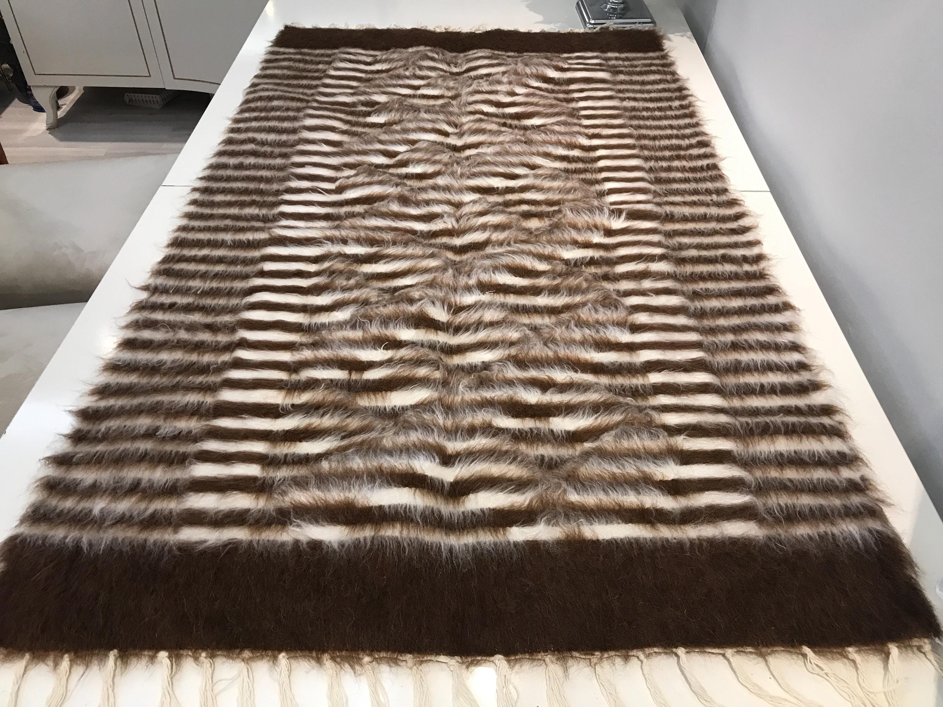 新しいハンドメイドブランケット、ストライプ柄ブランケット、装飾的な