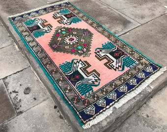 ⭐︎トルコ直輸入⭐︎クルシェヒルのヤストゥック　ヴィンテージラグ　ミニラグ　手織り アンジェラ様専用 トルコ製ヴィンテージラグ193 【公式通販】