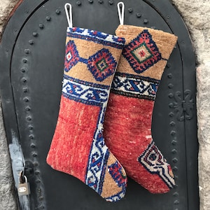 christmas stocking, decorative socks, twins sock, new year stockings, angelofrugs stockings, vintage socks, christmas trees sock, wall decor