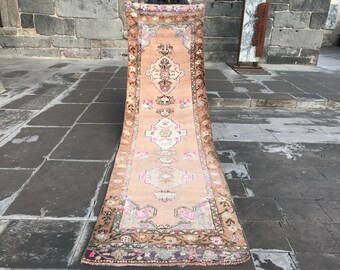 3.3x11 Ft, turkish rug runner, turkish handmade runner, amazing runner rug, handmade wool rug, first quality runner, runner rug vintage, WOW