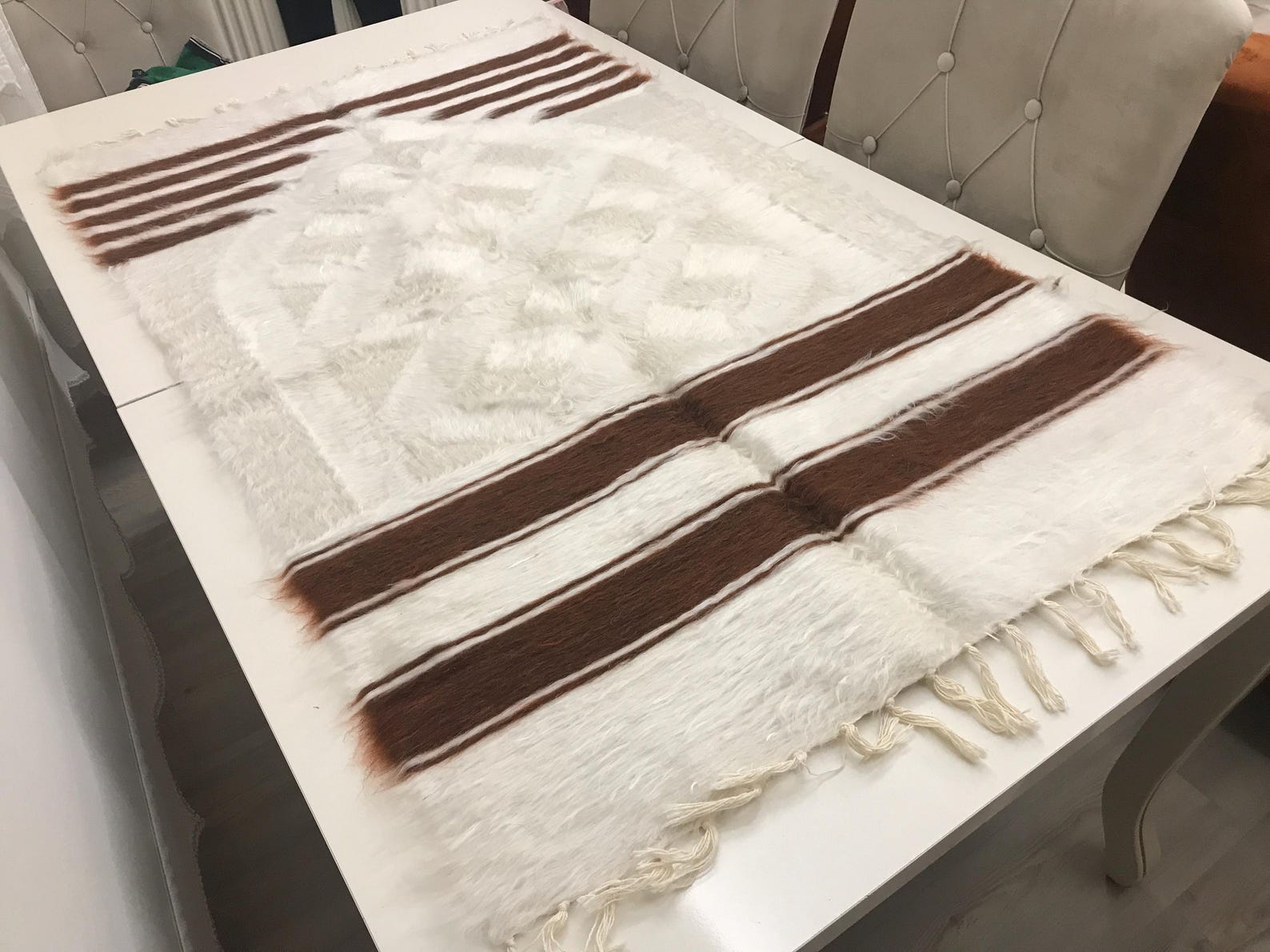 NEW Handmade Blanket, Angelofrugs Blanket, Mohair Wool Battaniye