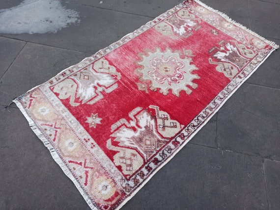 ヴィンテージ トルコウールラグ 2x3：淡いアナトリア風