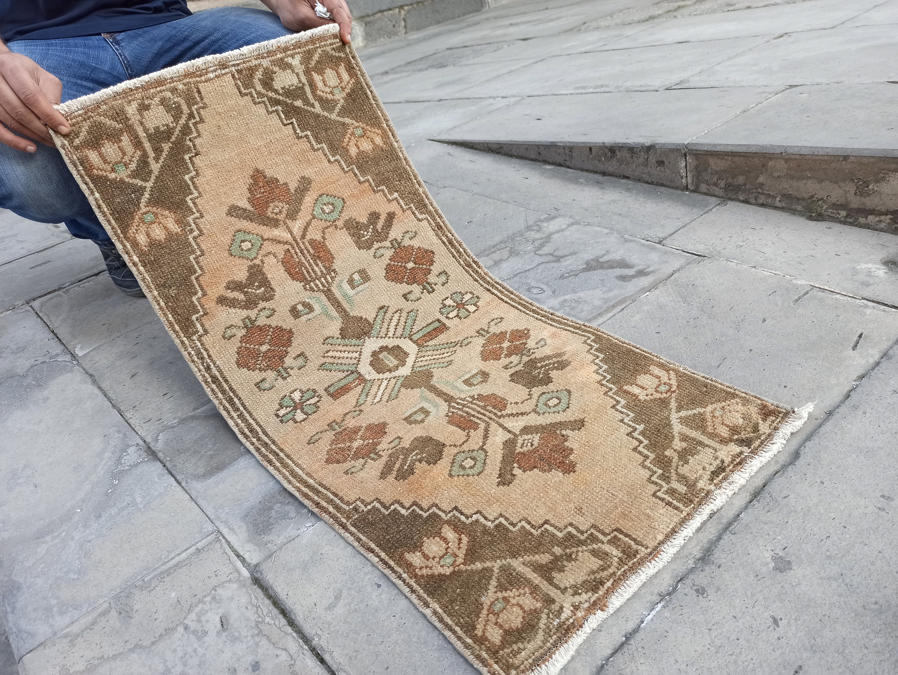 Vintage Turkish Rug: 2x3 Small Wool Rug, Farmhouse Decor - Etsy