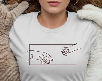 Creation of Adam Cat Shirt: Funny Minimalist Cat Lover Tee
