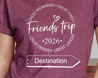 Friends Trip 2026 Shirt: Matching Vacation Graphic Tee