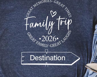 Matching Family Trip 2026 Shirt: Custom Travel Gift
