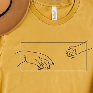 Creation of Adam Shirt, Funny Cat Shirt, Minimalist Shirt, Cat Lover, Cat Shirt, Cats Shirt, Cat T-shirt, Gift For Her, Cat Mom Shirt,