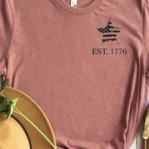 America The Beautiful T-shirt, Est 1776 Shirt, 4th Of July Shirt, Love USA, Independence Day, Freedom Shirt, Patriotic Shirt, Memorial Day