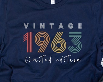 60th Birthday Shirt, Vintage T Shirt, Vintage 1963 Shirt, 60th Birthday Gift for Women, 60th Birthday Shirt Men, Retro Shirt, Vintage Shirts
