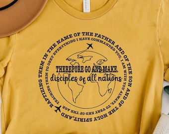 Christian Matthew 28:19 Shirt, Disciples Verse, Religious Tee