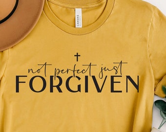 Not Flawless Just Forgiven Christian T-Shirt, Religious Gift