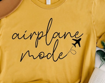 Airplane Mode Shirt: Travel Lover Gift, Unisex Cotton Tee