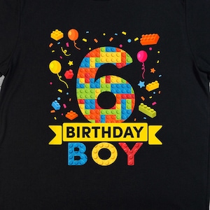 Building Blocks Birthday Shirt: Custom Bricks Party Tee