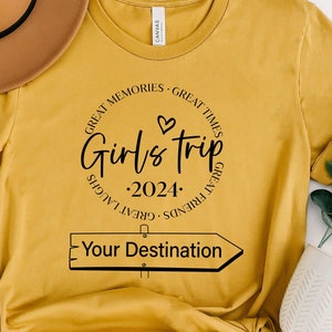 Girls Trip 2024 Shirt, Girls Trip Shirt, Custom Matching Graphic Shirts, Best Friend Gift, Girls Travel Shirt, Girls Vacation Shirt,