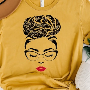 Black Queen Shirt, Women Empowerment, Black Girl Magic, Strong Women, Boss, Black Woman, Afro Woman, Black Girl, Valentines Day Gift Mustard