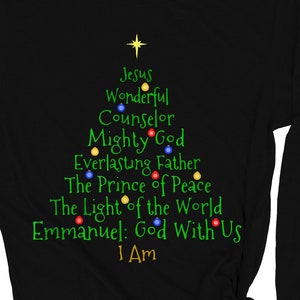 Christmas Tree Shirt, Christmas Shirt, Christmas Gift, Faith Shirt, Christian Christmas Shirt, Holiday Shirt, Merry Christmas