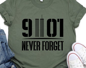 Camiseta "Nunca olvidaremos el 11-S" - Camiseta Bella Canvas para el Día del Patriota
