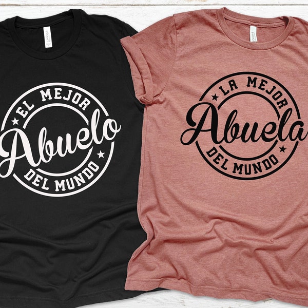 El Mejor Abuelo Del Mundo Shirt, La Mejor Abuela Del Mundo Shirt, Abuela Shirt for Mothers Day Gift, Abuelo Shirt for Fathers Day Gift