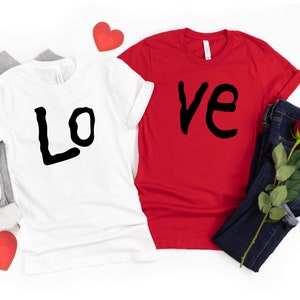Valentines &#39;Love&#39; Matching Shirts: Couple Gift Set