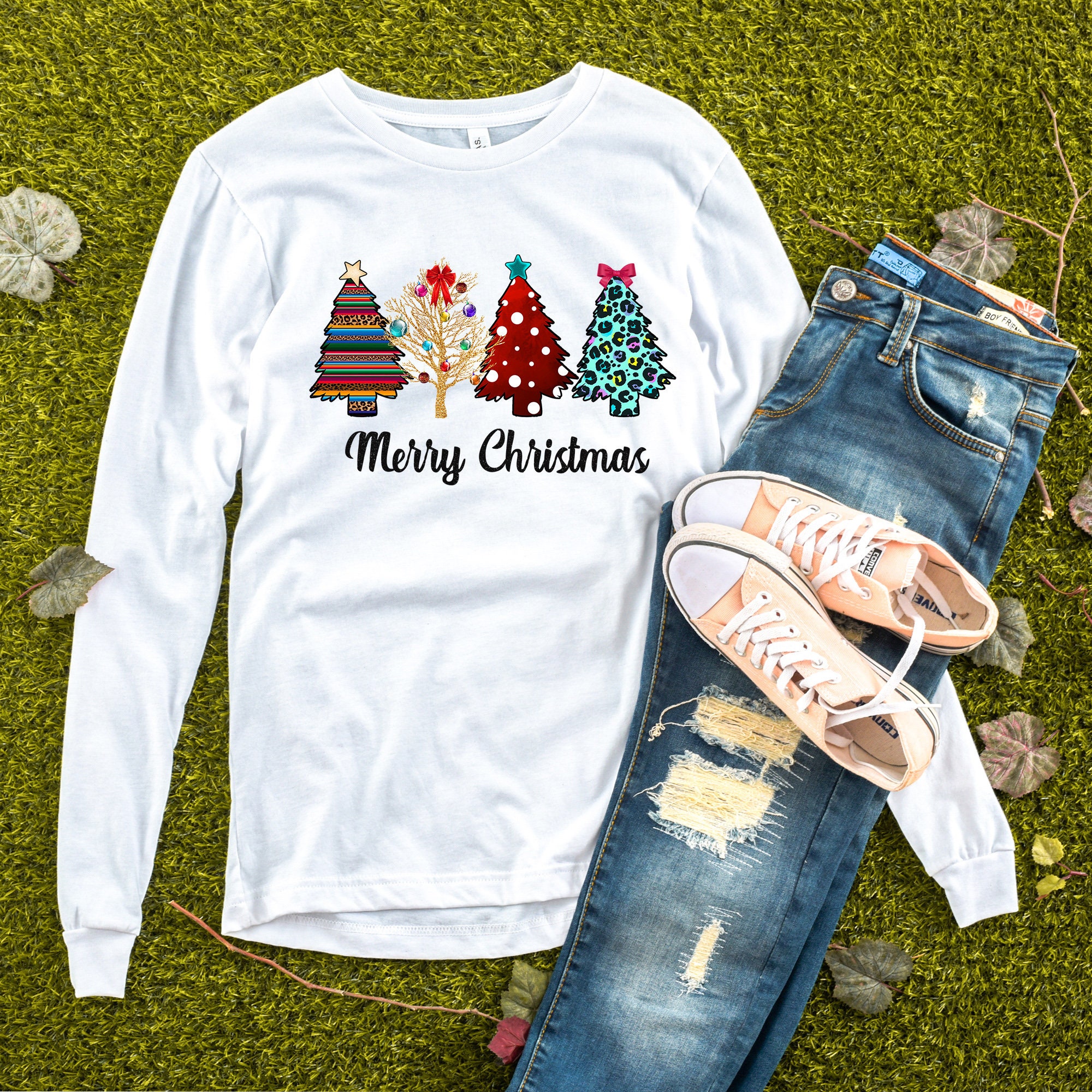 Tシャツ・カットソー Merry Xmas Tree Short Sleeve T Shirt (2color) il_fullxfull.3476046060_h972.jpg