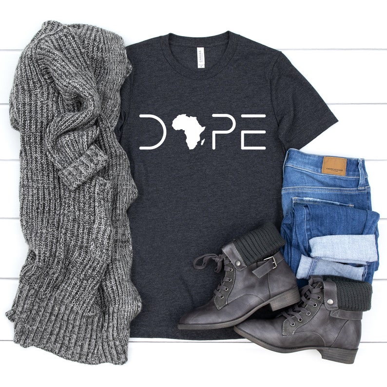 Unapologetically Dope Afro Woman Shirt, Melanin Queen Tee Heather Dark Grey