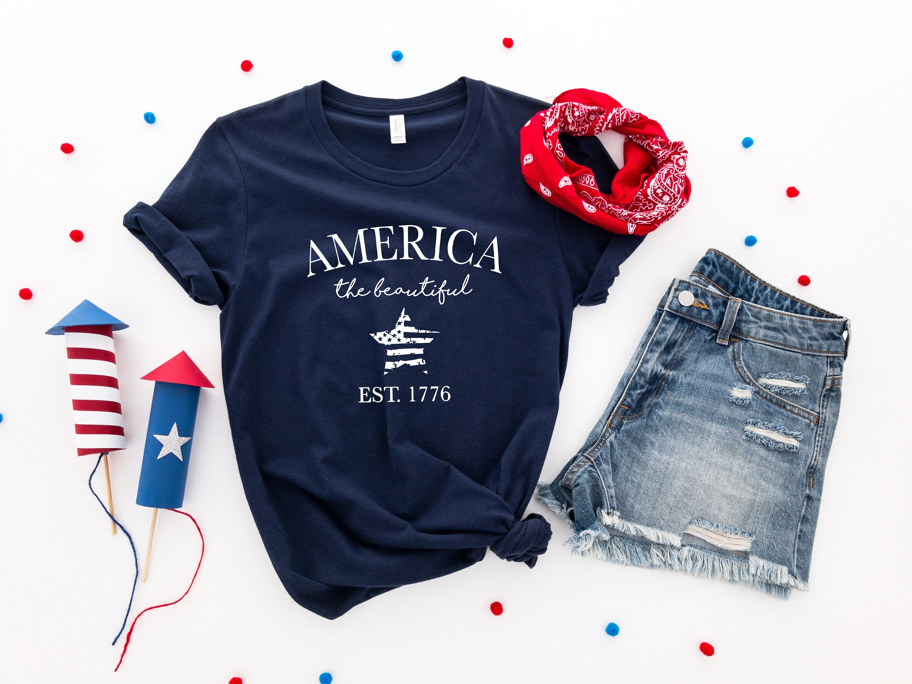 America the Beautiful America Shirt 4th of July T shirts | Etsy