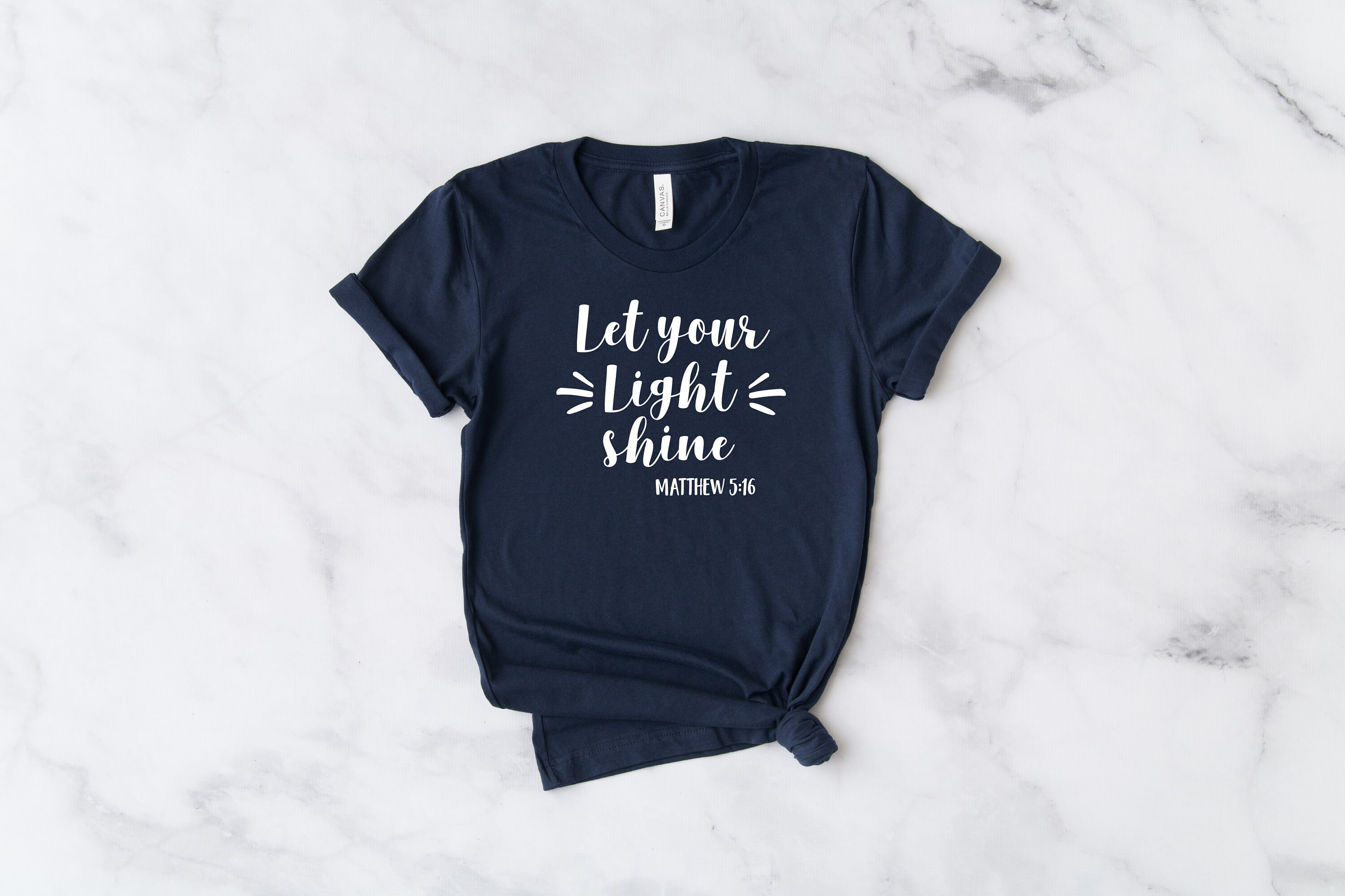 Let Your Light Shine, Religious Shirt, Bible Quote, Christian T Shirt ...