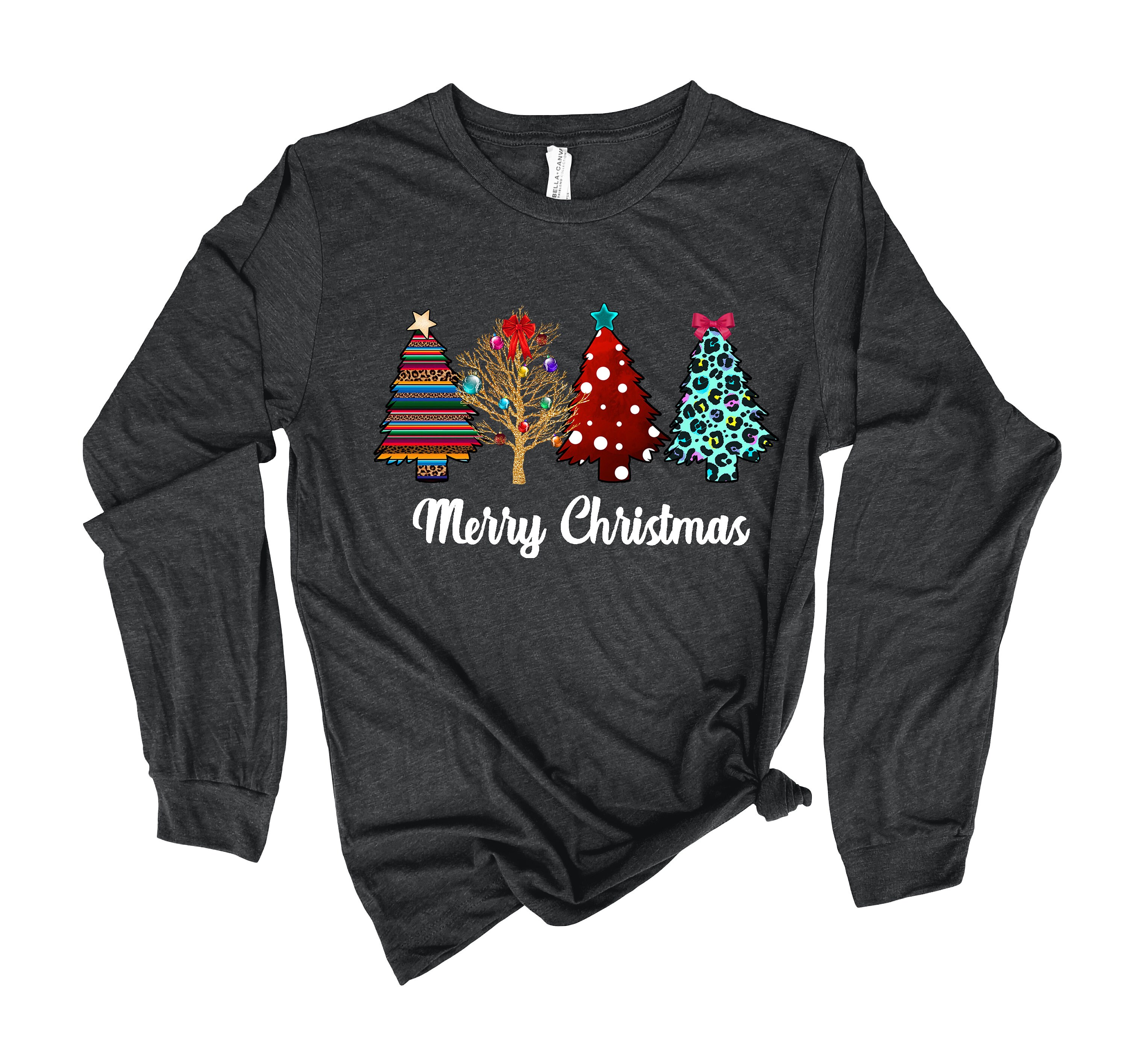 Christmas Tree Shirt, Christmas Long Sleeve Shirt, Merry