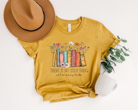 Floral Book T-Shirt: Bookworm Librarian Gift
