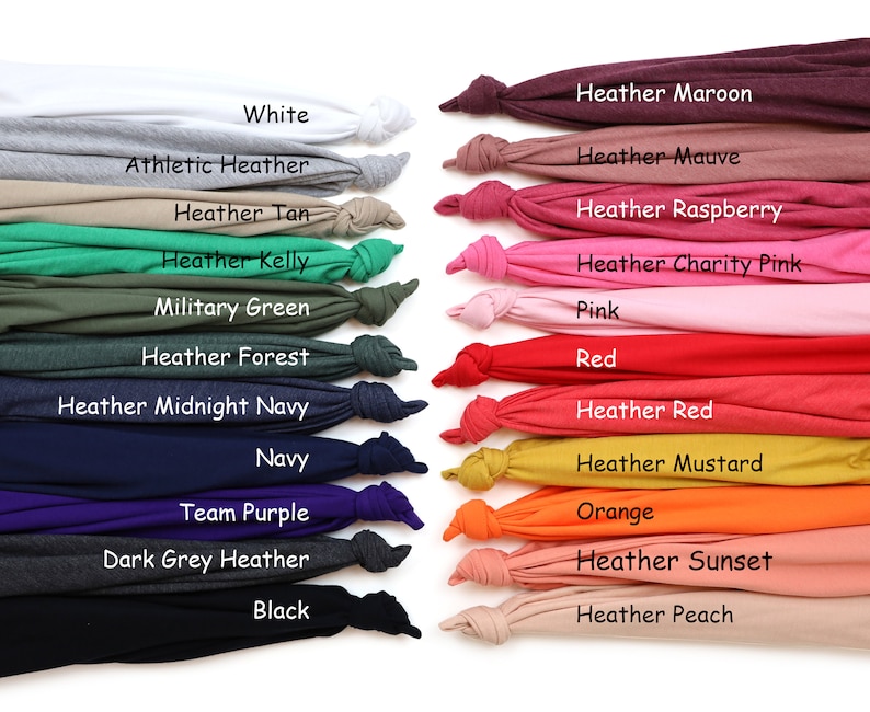 May include: A variety of t-shirt colors, including white, black, navy, heather grey, heather kelly, heather forest, heather midnight navy, team purple, heather tan, athletic heather, heather maroon, heather mauve, heather raspberry, heather charity pink, pink, red, heather red, heather mustard, orange, heather sunset, and heather peach.