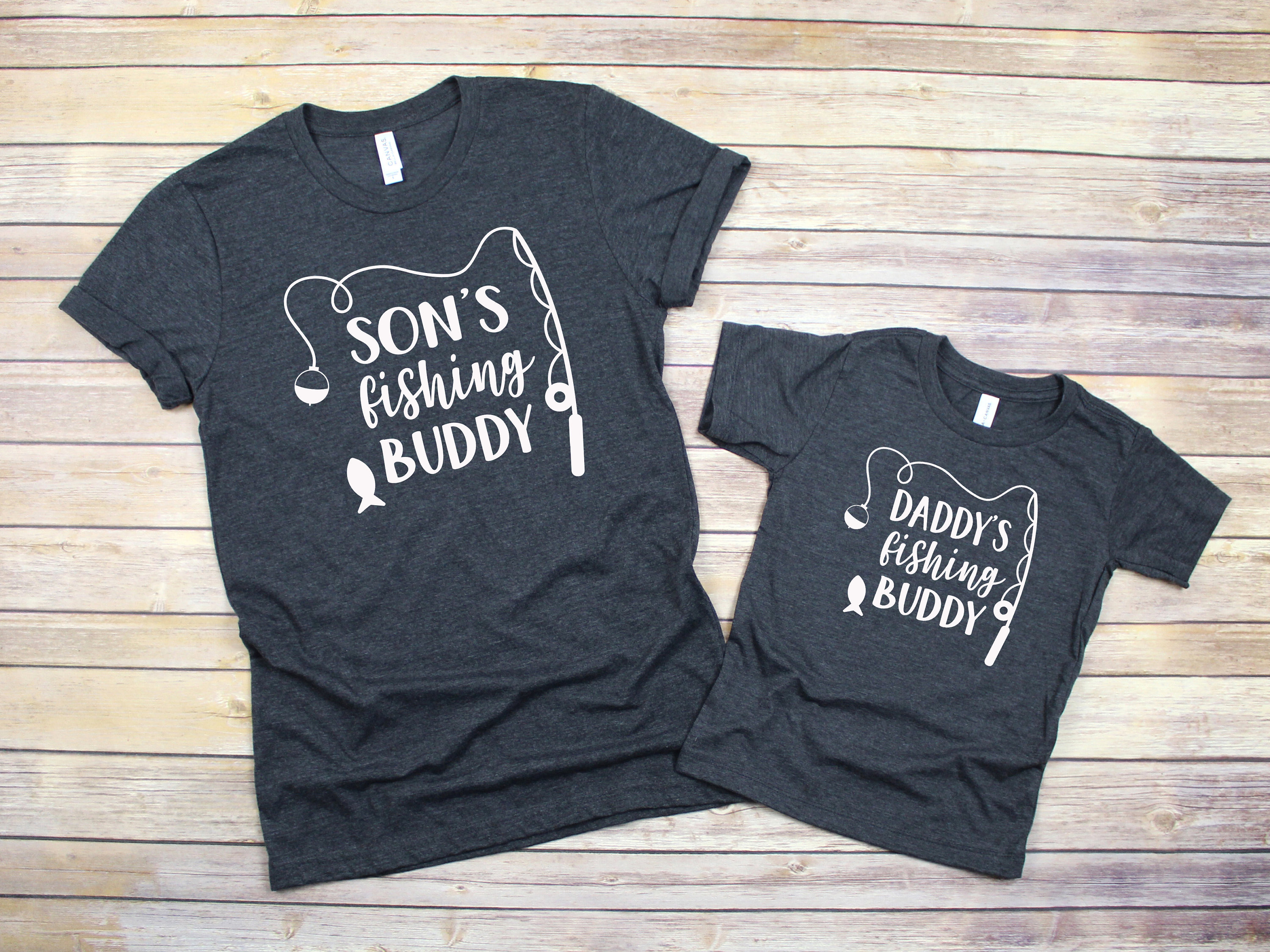 Daddy and Me Fishing Gift Printed Dad and Son Fish Father Son Matching  Shirts Set Graphic Tees Boho Baby Clothes New M