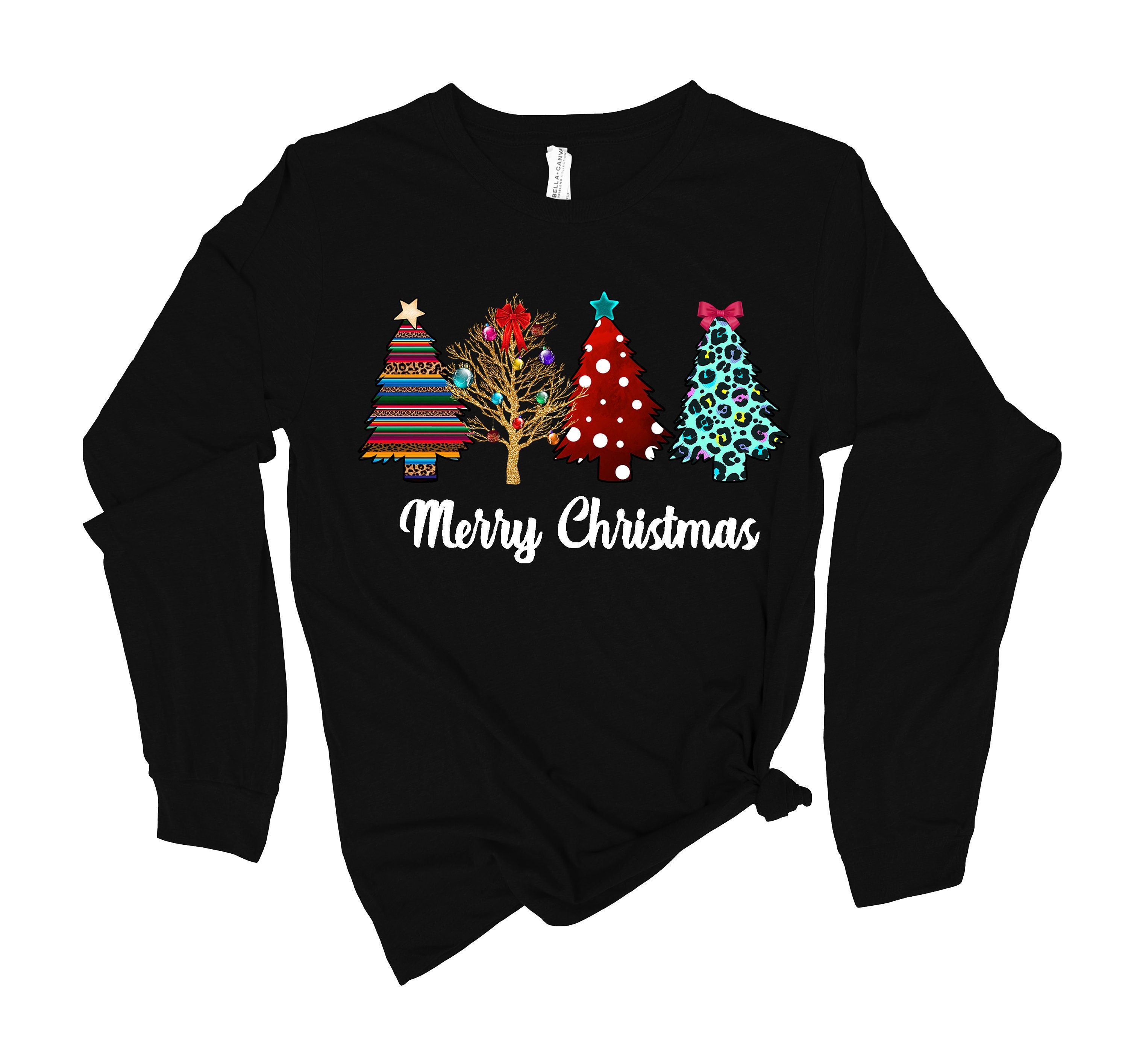 Christmas Tree Shirt, Christmas Long Sleeve Shirt, Merry