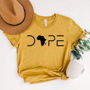 Unapologetically Dope Afro Woman Shirt, Melanin Queen Tee Heather Mustard