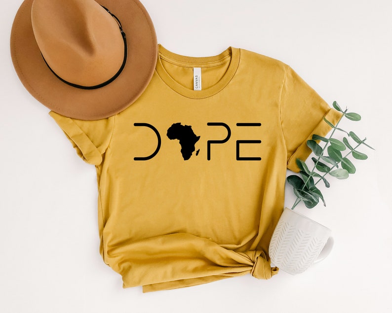 Unapologetically Dope Afro Woman Shirt, Melanin Queen Tee Heather Mustard