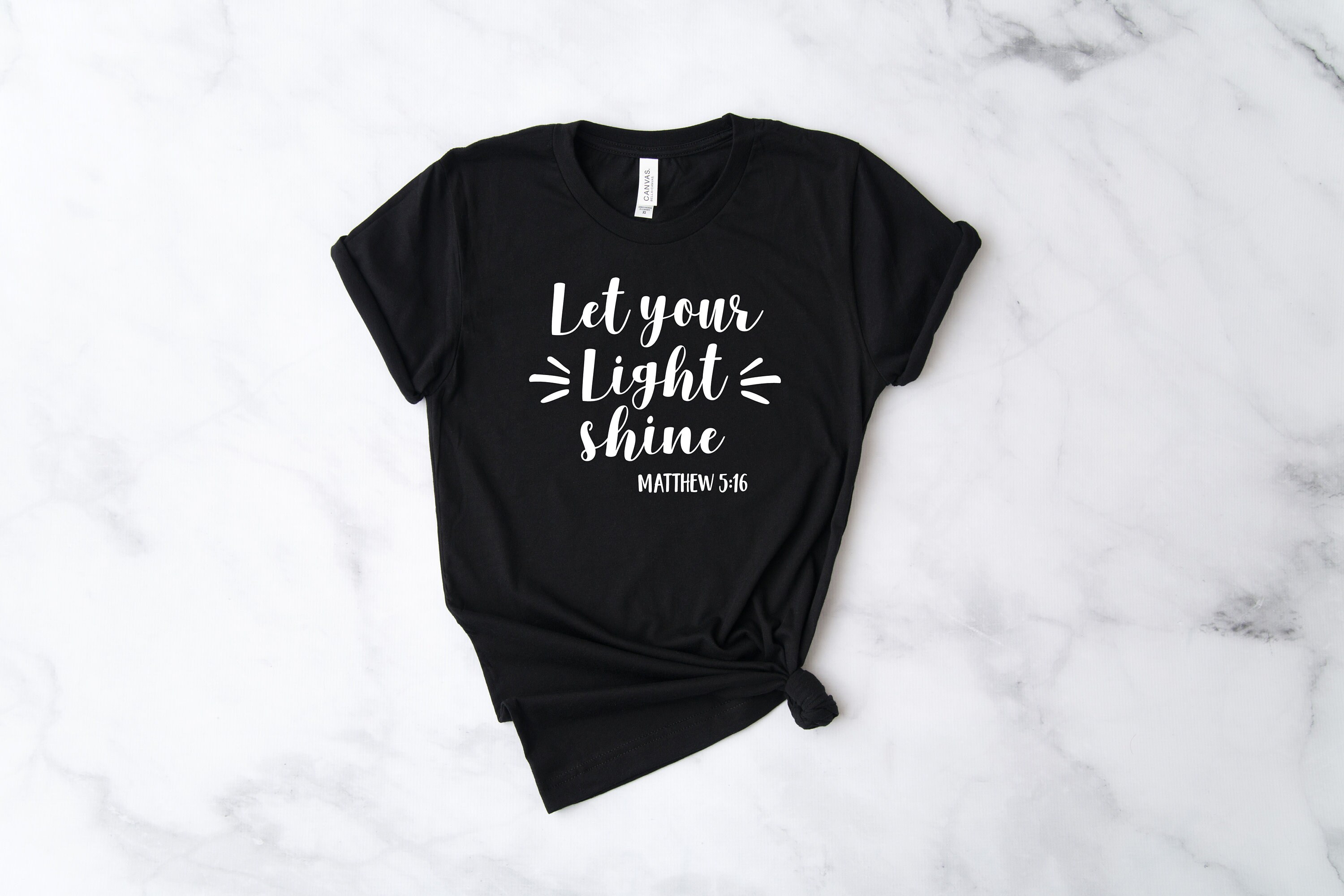 Let Your Light Shine, Religious Shirt, Bible Quote, Christian T Shirt ...
