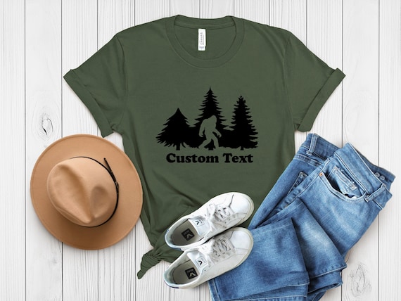Custom Bigfoot T-Shirt: Camping Shirt, Yeti Shirts