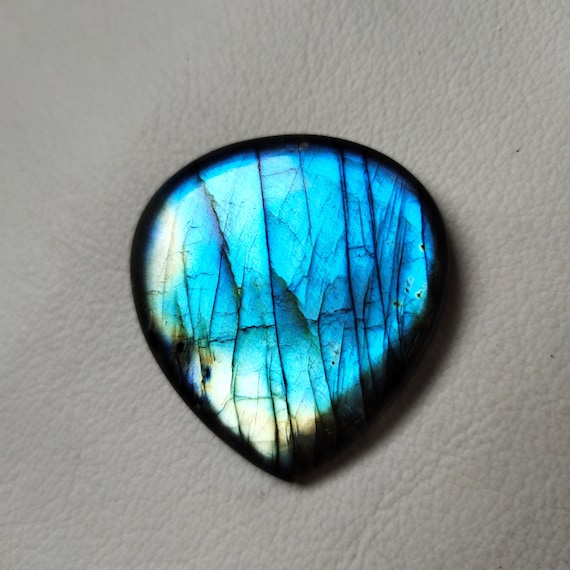 Wire Wrap Jewelry 101.10 Cts Heart Shape Best For Silver Blue Labradorite Loose Gemstone AAA+ Quality Multi Blue Labradorite Cabochon