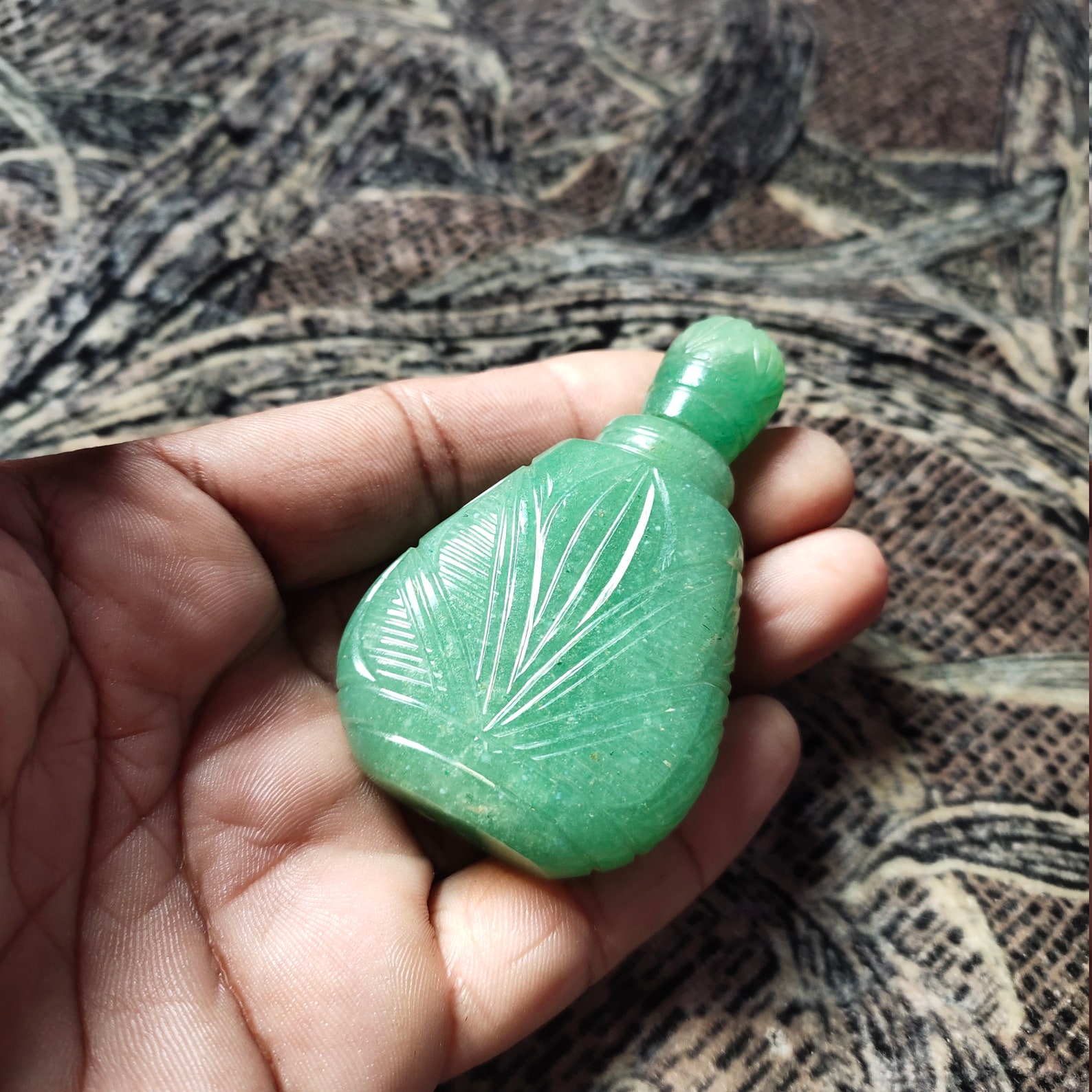 Carved Margaj Gemstone Perfume Bottle Beautiful and Unique Etsy
