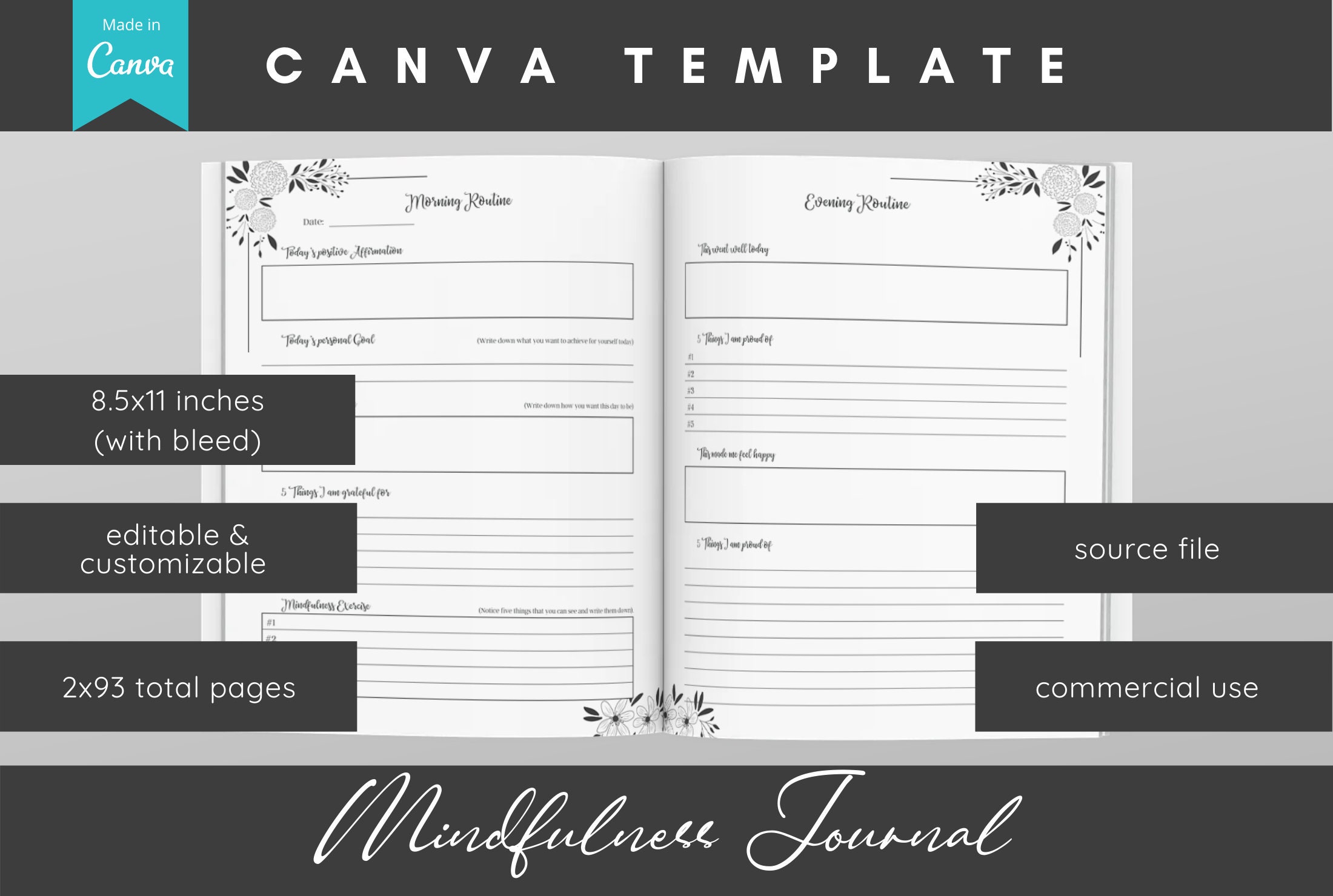 Sketchbook Printable Template KDP Interiors Editable, Printable PDF,  Editable Template, Printable Templates, Planner Inserts 